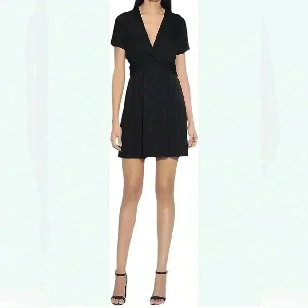Susana Monaco Twist Front Women's Black Dress